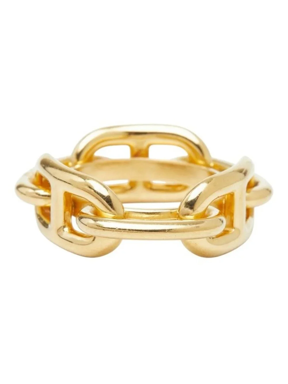 Hermes Legato Chaine D'ancre Scarf Ring Gold Plated